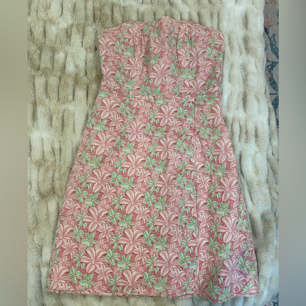 Floral Pink and Green Women's Dress